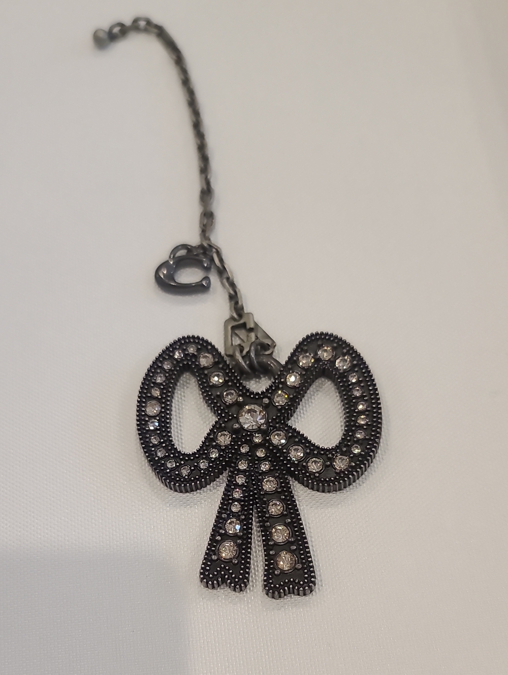 Coach Bow With Crystals Purse Charm - Picture 3 of 3